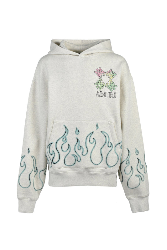 AMIRI アミリ 【本物保証】 パーカー ストリート系 メンズ MA QUAD FLAMES OS HOODIE / IVO