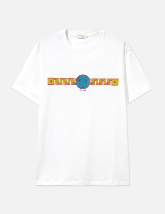 Versace ヴェルサーチェ 【本物保証】 Tシャツ ストリート系 ユニセックス Printed Cotton-Jersey Slim T-Shirt