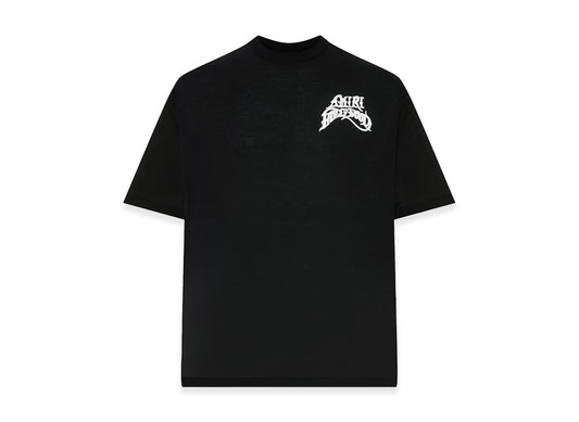 AMIRI アミリ 【本物保証】 Tシャツ ストリート系 ユニセックス アミリ スケート ハリウッド ライトウェイト ニット Tシャツ "ブラック"