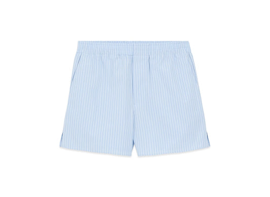 AMI PARIS アミ パリス 【本物保証】 パンツ ストリート系 ユニセックス アミパリス コットン エラスティック ショートパンツ "ブルー"