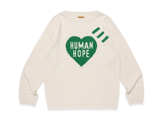 HUMAN MADE ヒューマンメイド 【本物保証】 knit ストリート系 ユニセックス ヒューマンメイド x ジェイホープ オブ BTS ヒューマンホープ ハート ニット セーター "ホワイト"