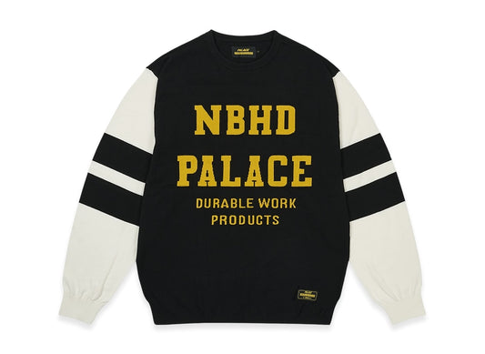 PALACE パレス 【本物保証】 knit ストリート系 ユニセックス パレス x ネイバーフッド ニットモトトップ "ブラック"