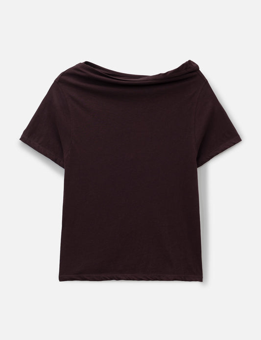 Anggae 【本物保証】 Tシャツ ストリート系 レディース Draped Neck T-Shirt
