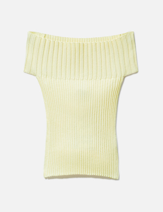 Anggae anggae 【本物保証】 Tシャツ ストリート系 レディース Off Shoulder Rib Top