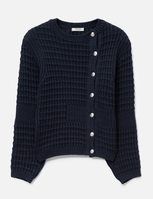 Anggae anggae 【本物保証】 カーディガン ストリート系 レディース Waffle Cardigan