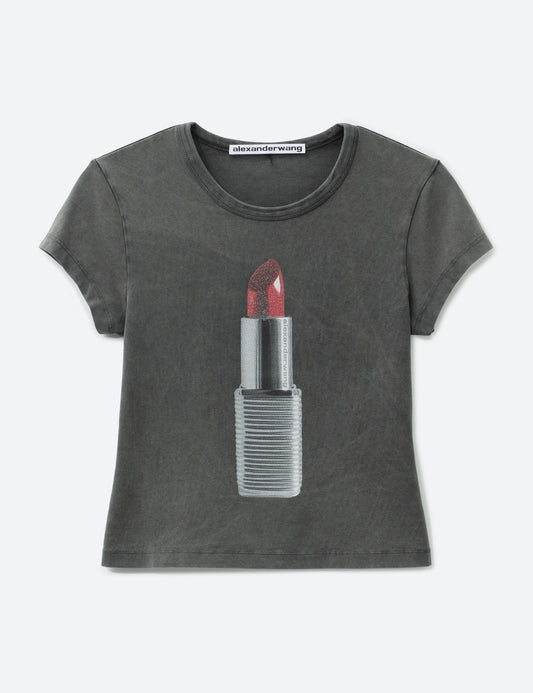 Alexander Wang アレキサンダーワン 【本物保証】 Tシャツ ストリート系 レディース Lipstick Graphic Baby T-Shirt