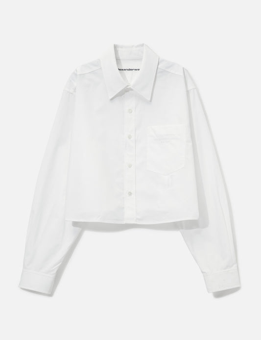 Alexander Wang アレキサンダーワン 【本物保証】 シャツ ストリート系 レディース Embroidered Logo Cropped Shirt