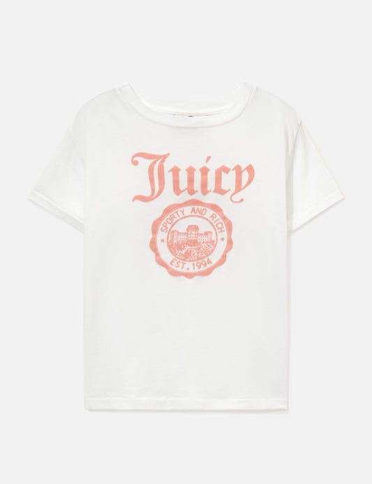 Sporty And Rich スポーティ&リッチ 【本物保証】 Tシャツ ストリート系 レディース Sporty & Rich X Juicy Couture Juicy Emblem Essentials T-Shirt