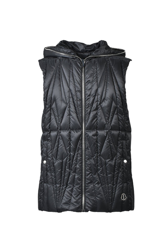 MONCLER + RICK OWENS モンクレール【本物保証】ベスト、ストリートスタイル、メンズGEOCAMO ZIPLOCK VEST / BLK