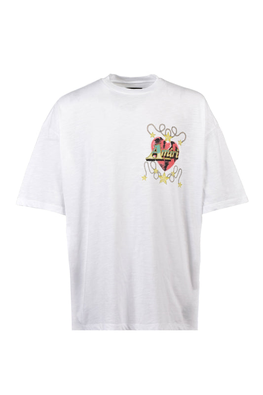 AMIRI アミリ 【本物保証】 Tシャツ ストリート系 メンズ AMIRI HEART OS TEE / WHT