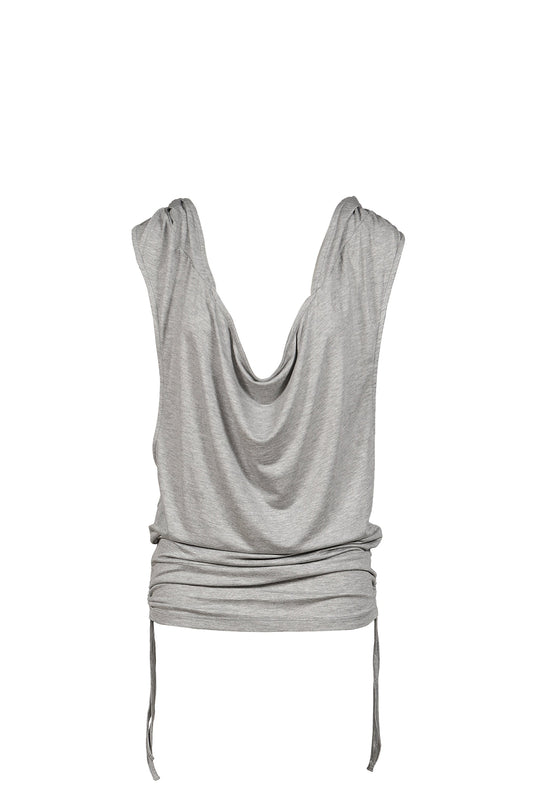 BOHEMSEO 【本物保証】シャツ ストリート系 レディース COWL BOXER HOODIE / L GRY