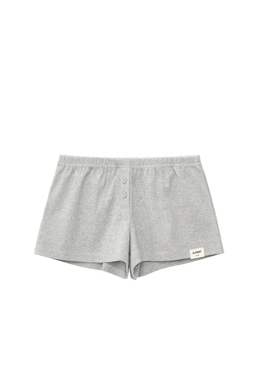GLOWNY 【本物保証】 ショートパンツ ストリート系 レディース BUTTON FLY MINI SHORTS / MELANGE GRY