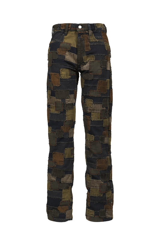 Matthew M. Williams マシュー・M・ウィリアムズ 【本物保証】 デニムパンツ ストリート系 メンズ BLACKMEANS BORO PATCHWORK STRAIGHT JEAN / MULTI BORO