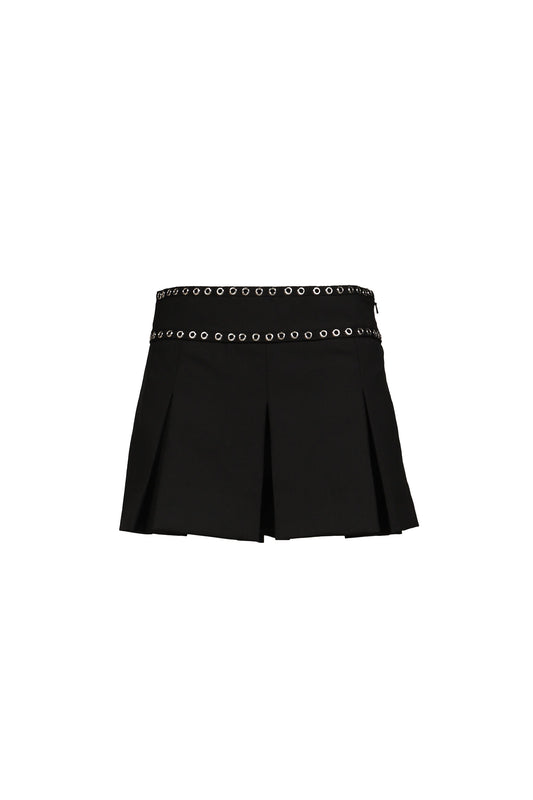 R13【本物保証】 スカート ストリート系 レディース PLEATED MINI SKORT / BLK