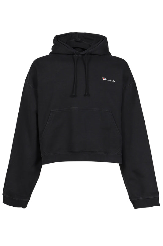 VETEMENTS ヴェトモン 【本物保証】 パーカー ストリート系 メンズ ATHLETIC LOGO HOODIE / BLK