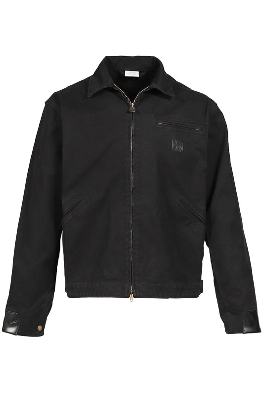 VETEMENTS ヴェトモン 【本物保証】 ジャケット ストリート系 メンズ LEATHER CROSSES WORKWEAR JACKET / BLK
