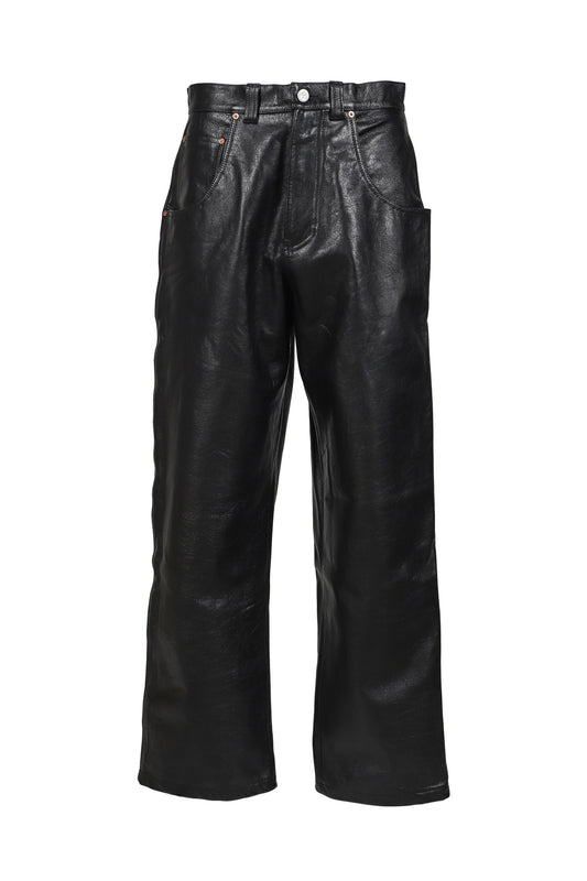 VETEMENTS ヴェトモン 【本物保証】 パンツ ストリート系 メンズ LEATHER HIP-HOP PANTS / BLK