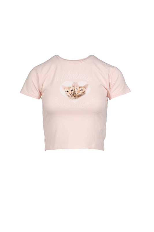 VIVAMUS 【本物保証】 Tシャツ ストリート系 レディース CATS MINI T-SHIRT / PNK