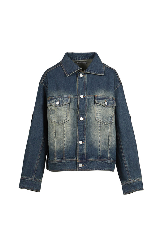 VIVAMUS 【本物保証】 ジャケット ストリート系 レディース DENIM LACE JACKET / BLU