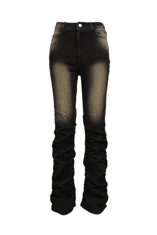 VIVAMUS 【本物保証】 デニムパンツ ストリート系 レディース LOOSED LEG DENIM PANTS / BLK