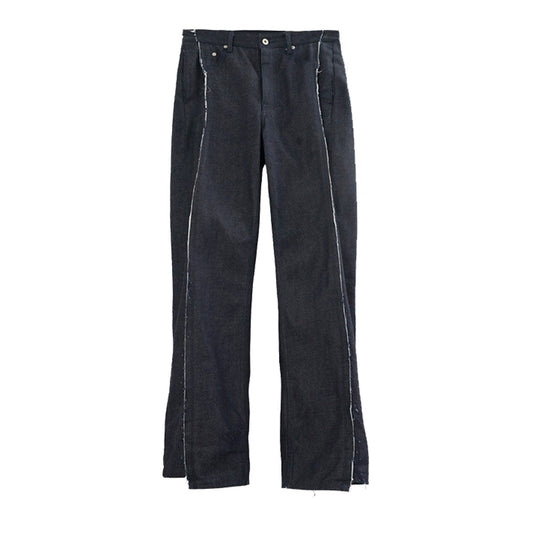 VUJA DE 【本物保証】 パンツ ストリート系 メンズ AMALIA STRAIGHT-LEG RAW DENIM IN INDIGO (デニムトラウザー)