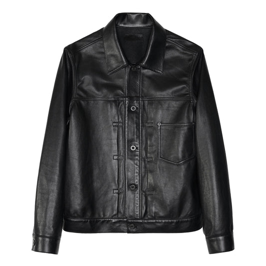 VUJA DE 【本物保証】 ジャケット ストリート系 メンズ TATE DOUBLE-FACE LEATHER JACKET IN SHEEPSKIN
