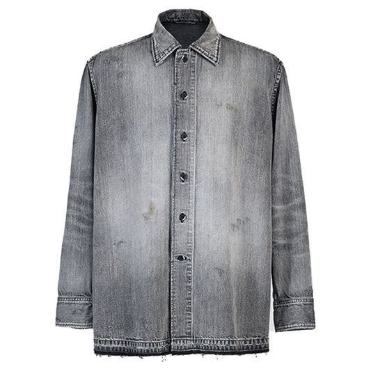 VUJA DE 【本物保証】 シャツ ストリート系 メンズ WYATT GREY CHAMBRAY SHIRT IN DENIM