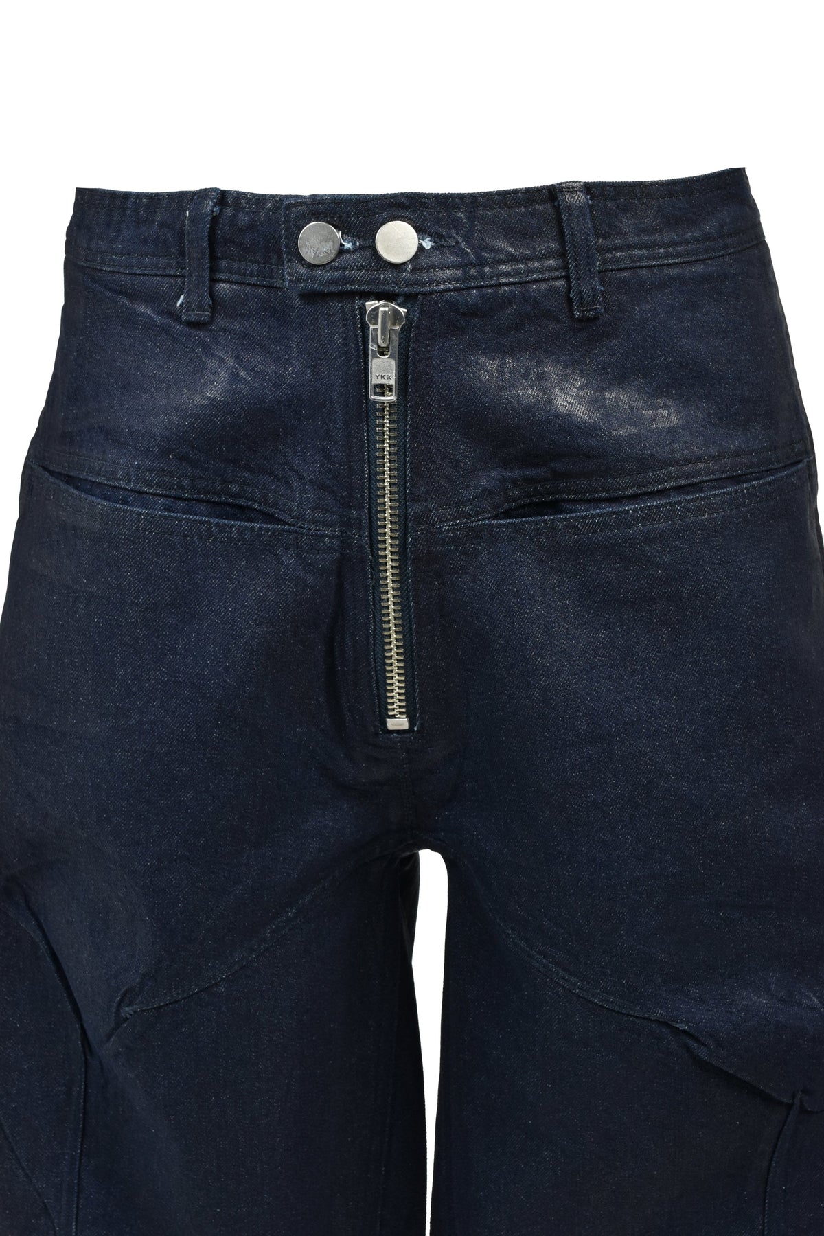 FILTH 汚物【本物保証】 ジャケット、ストリートスタイル、メンズ FRONT ZIP SHORTS / WAXED BLK