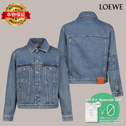 LOEWE ロエベ 【本物保証】 ジャケット ストリート系 メンズ ANAGRAM JACKET / BLU