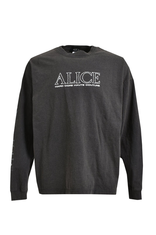 ALICE HOLLYWOOD アリス・ハリウッド 【本物保証】 Tシャツ ストリート系 メンズ ALICIDE METAL LS T-SHIRT / BLK