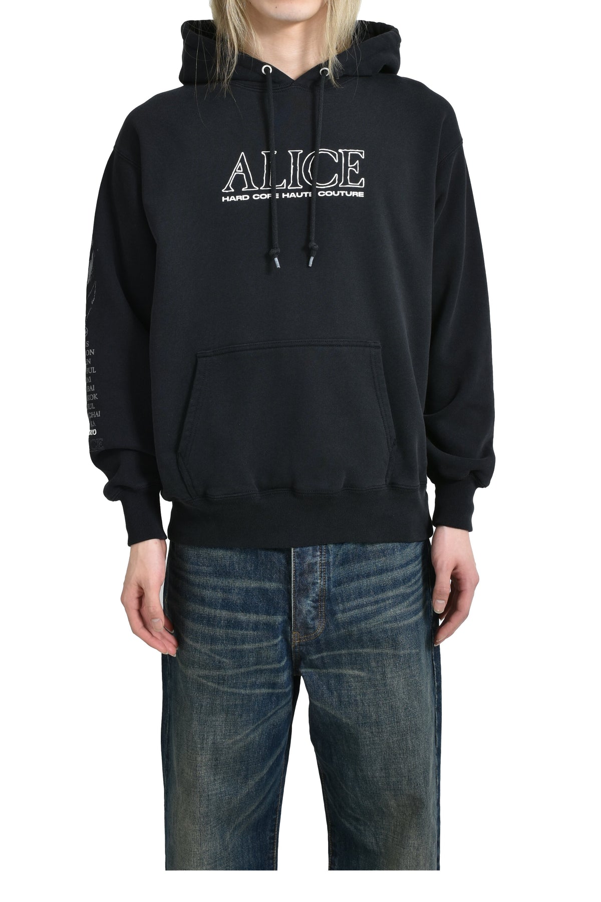 ALICE HOLLYWOOD アリス・ハリウッド 【本物保証】 パーカー ストリート系 メンズ ALICIDE METAL PULLOVER HOODIE / BLK