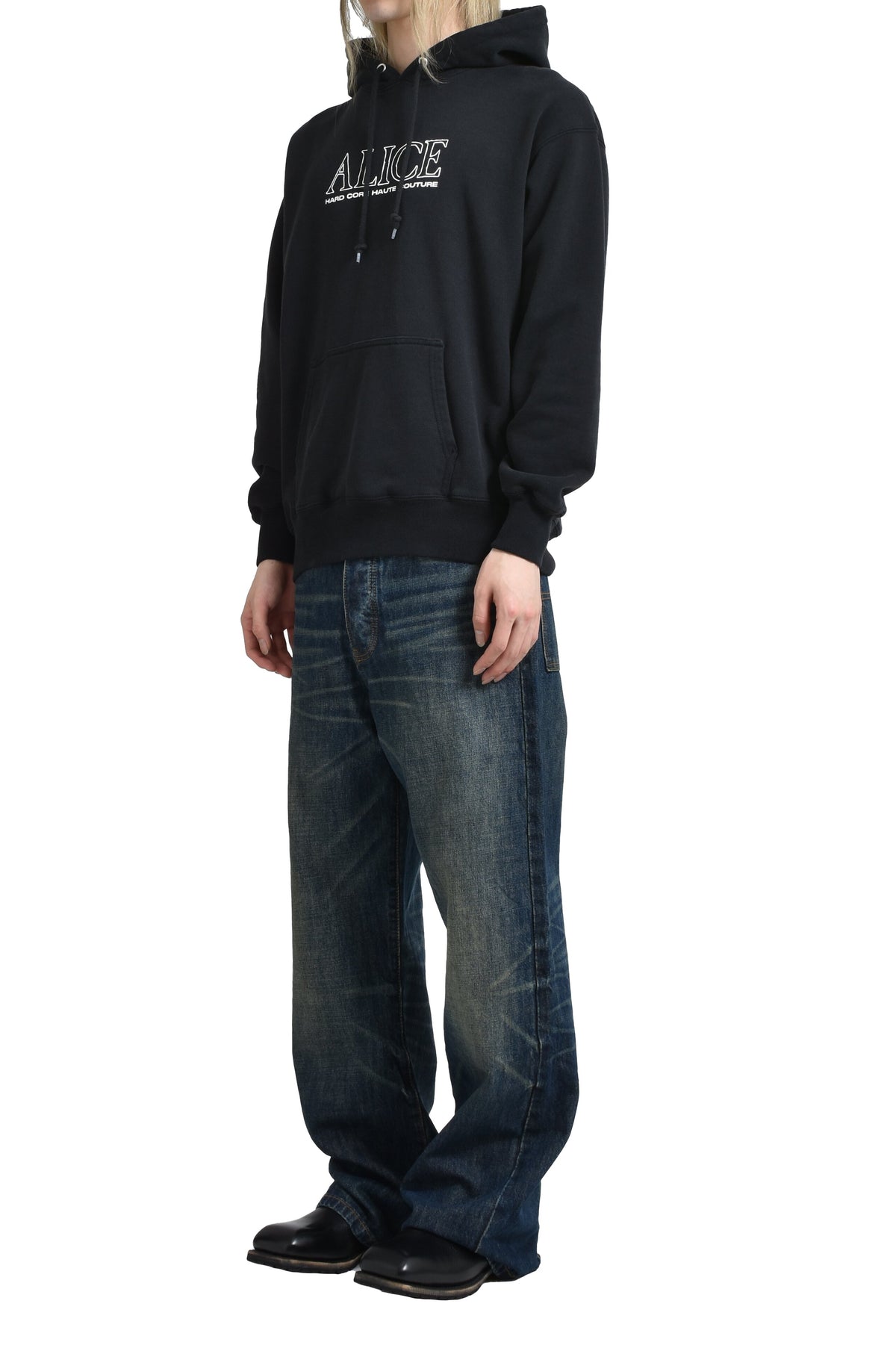 ALICE HOLLYWOOD アリス・ハリウッド 【本物保証】 パーカー ストリート系 メンズ ALICIDE METAL PULLOVER HOODIE / BLK