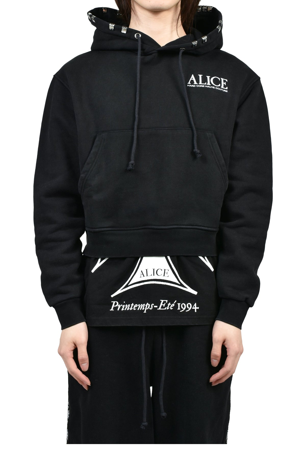 ALICE HOLLYWOOD アリス・ハリウッド【本物保証】 パーカー/スウェット ストリート系 メンズ CO-TOUR LAYERED SWEATSHIRT / BLK