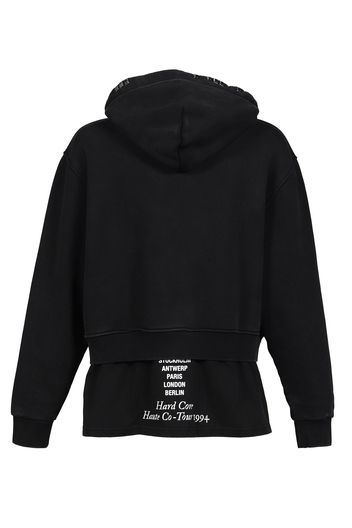 ALICE HOLLYWOOD アリス・ハリウッド【本物保証】 パーカー/スウェット ストリート系 メンズ CO-TOUR LAYERED SWEATSHIRT / BLK