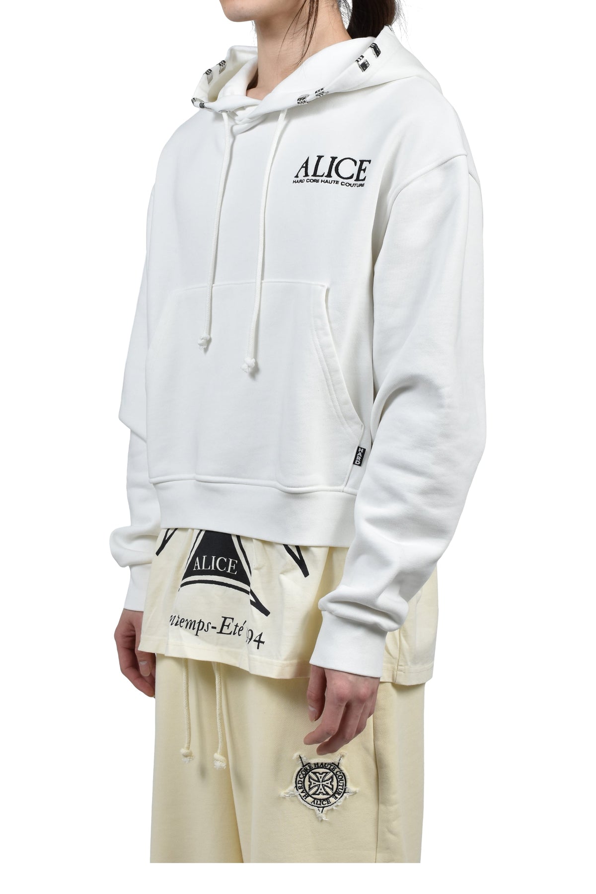 ALICE HOLLYWOOD アリス・ハリウッド【本物保証】 パーカー/スウェット ストリート系 メンズ CO-TOUR LAYERED SWEATSHIRT / WHT