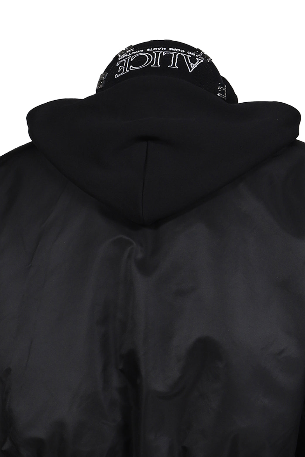 ALICE HOLLYWOOD アリス・ハリウッド【本物保証】アウター、に ストリート系 メンズ  HOODED MA-1 BOMBER JACKET / BLK