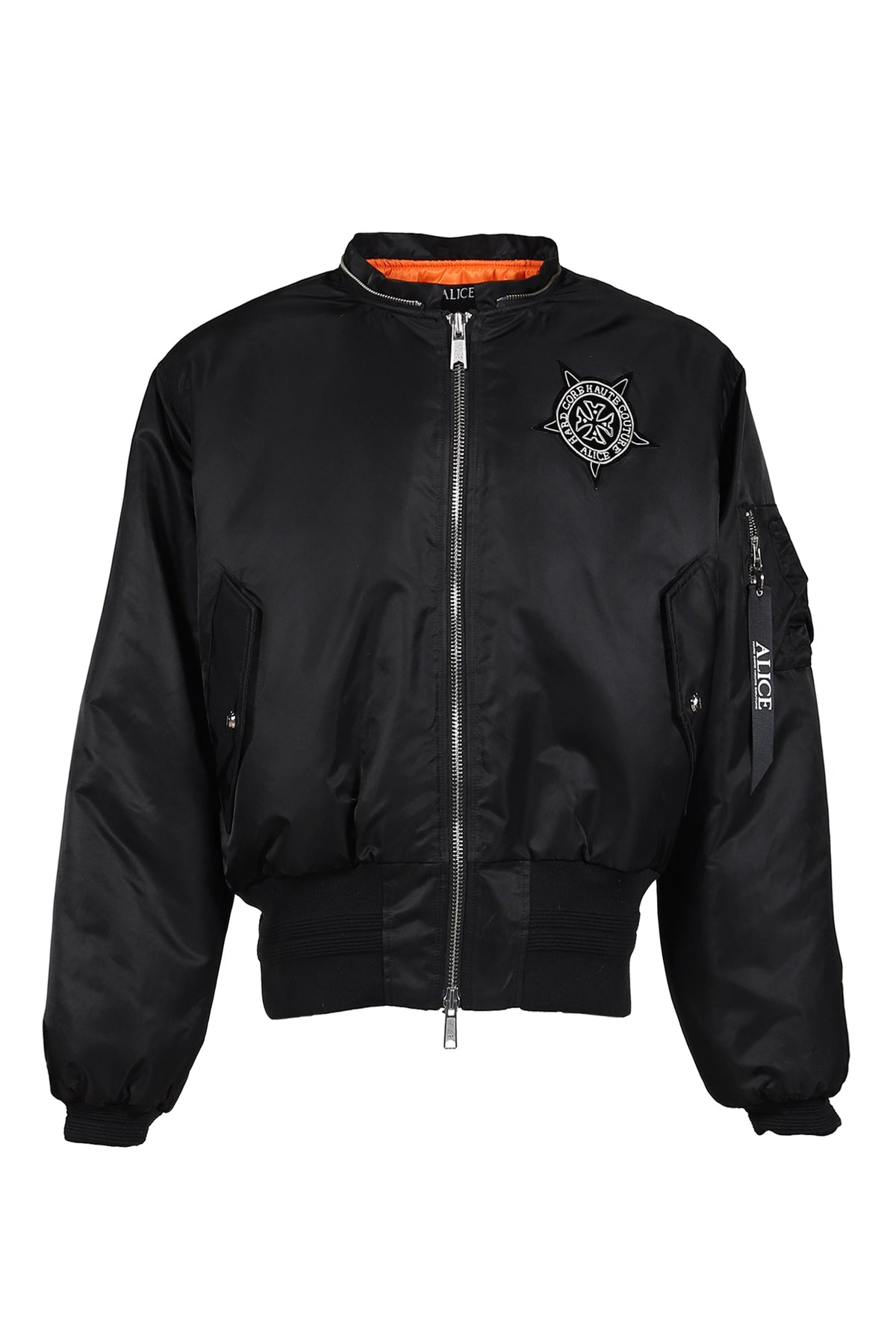 ALICE HOLLYWOOD アリス・ハリウッド【本物保証】アウター、に ストリート系 メンズ  HOODED MA-1 BOMBER JACKET / BLK
