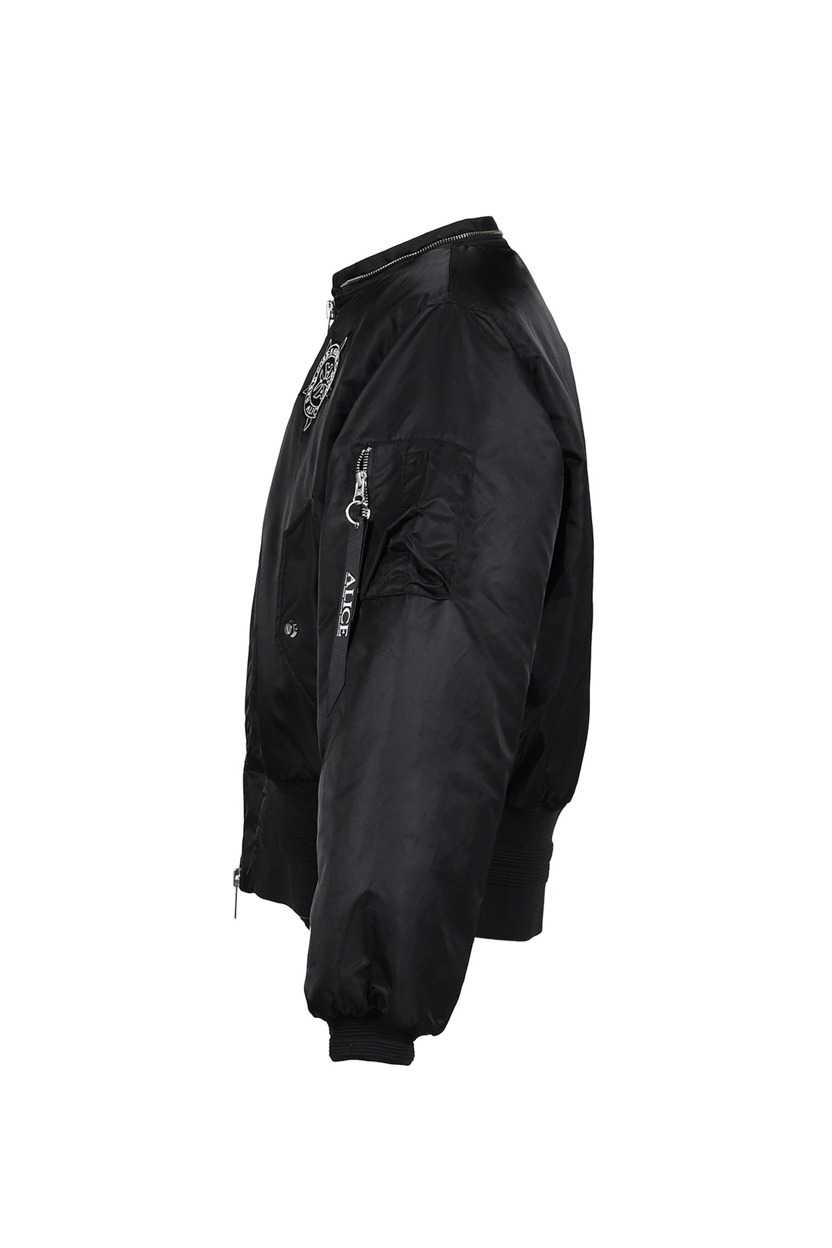 ALICE HOLLYWOOD アリス・ハリウッド【本物保証】アウター、に ストリート系 メンズ  HOODED MA-1 BOMBER JACKET / BLK