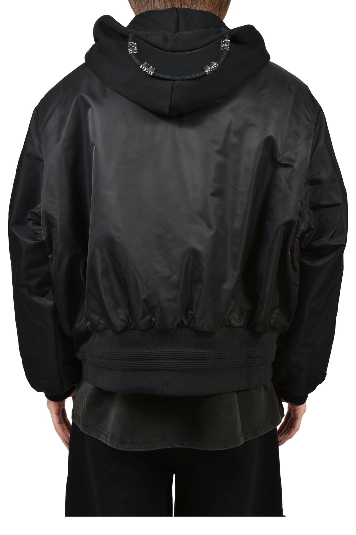 ALICE HOLLYWOOD アリス・ハリウッド【本物保証】アウター、に ストリート系 メンズ  HOODED MA-1 BOMBER JACKET / BLK