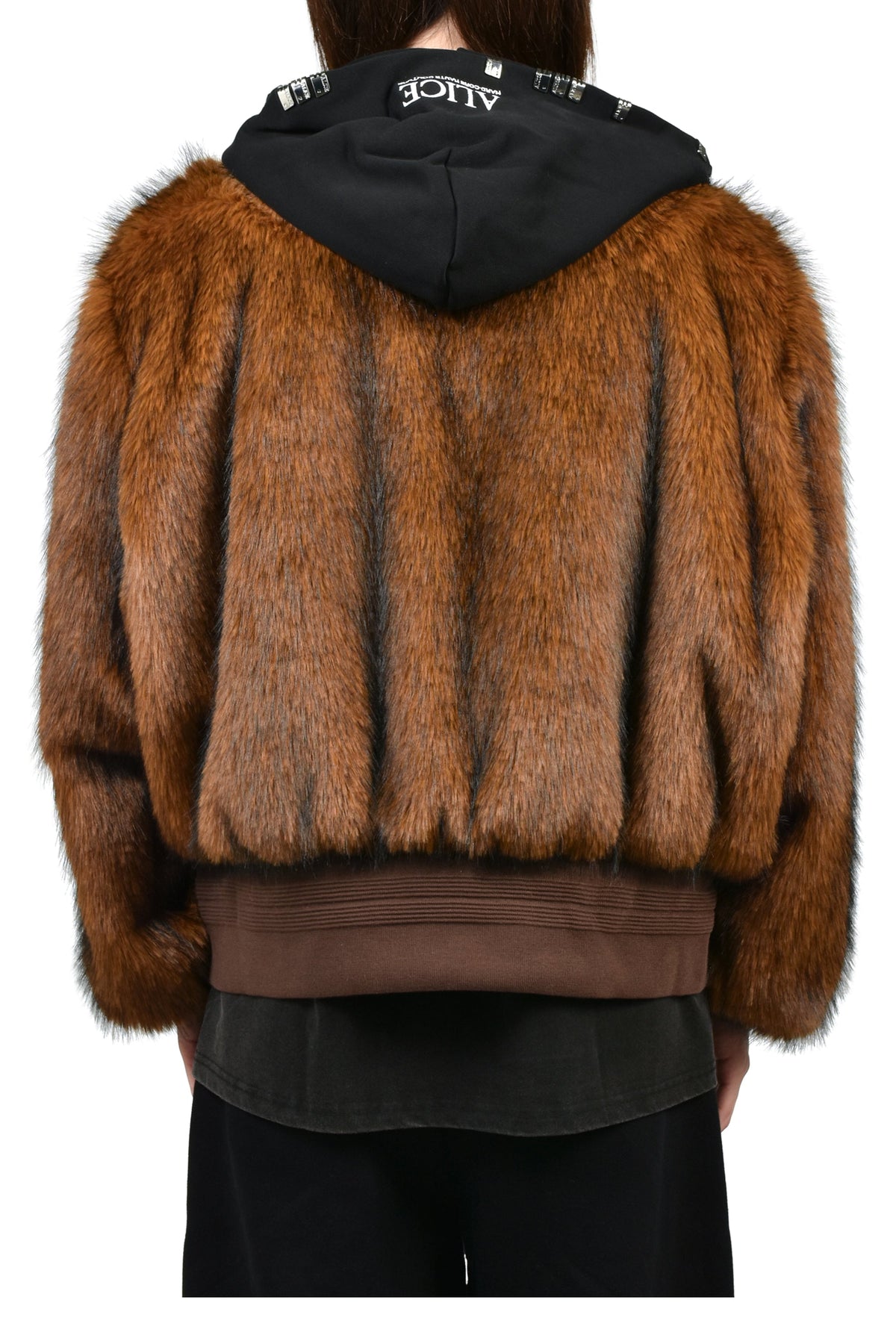 ALICE HOLLYWOOD アリス・ハリウッド【本物保証】アウター、に ストリート系 メンズ HOODED MA-1 BOMBER FUR JACKET / BRW