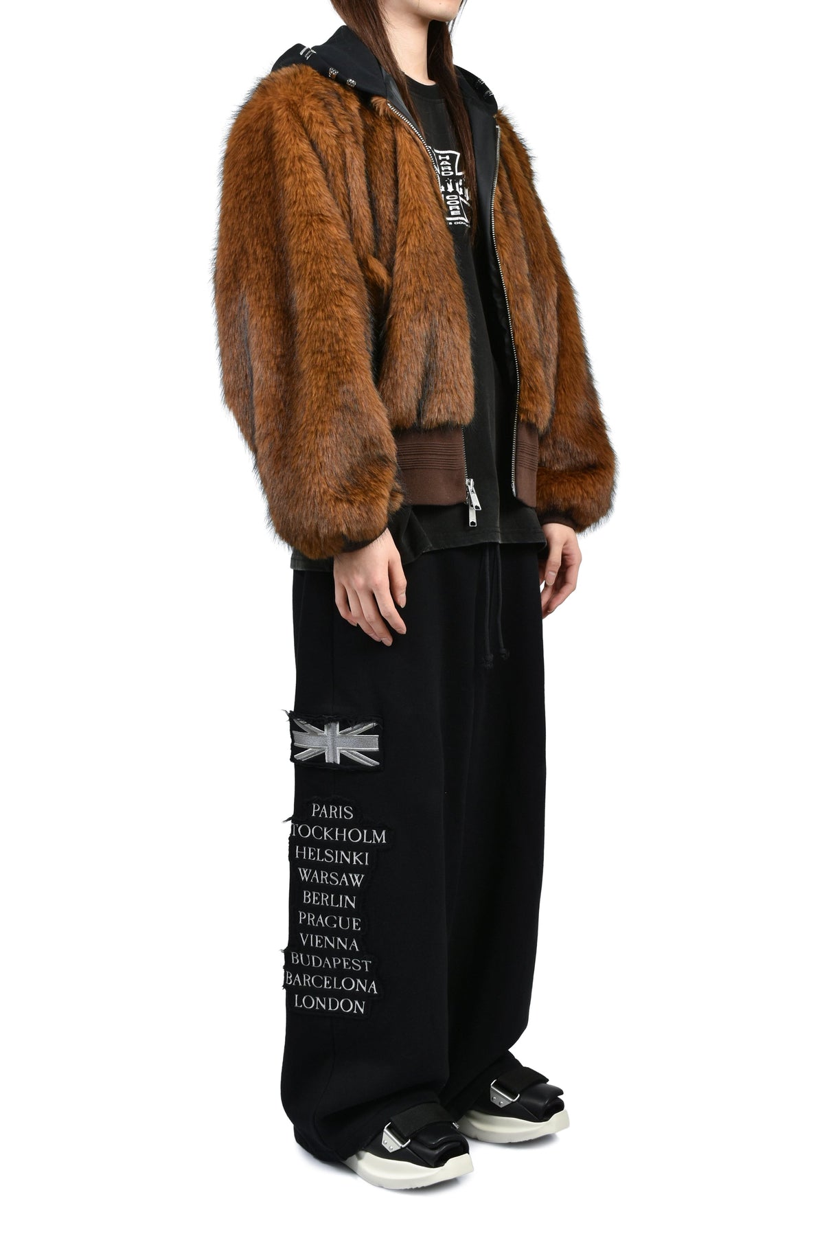 ALICE HOLLYWOOD アリス・ハリウッド【本物保証】アウター、に ストリート系 メンズ HOODED MA-1 BOMBER FUR JACKET / BRW