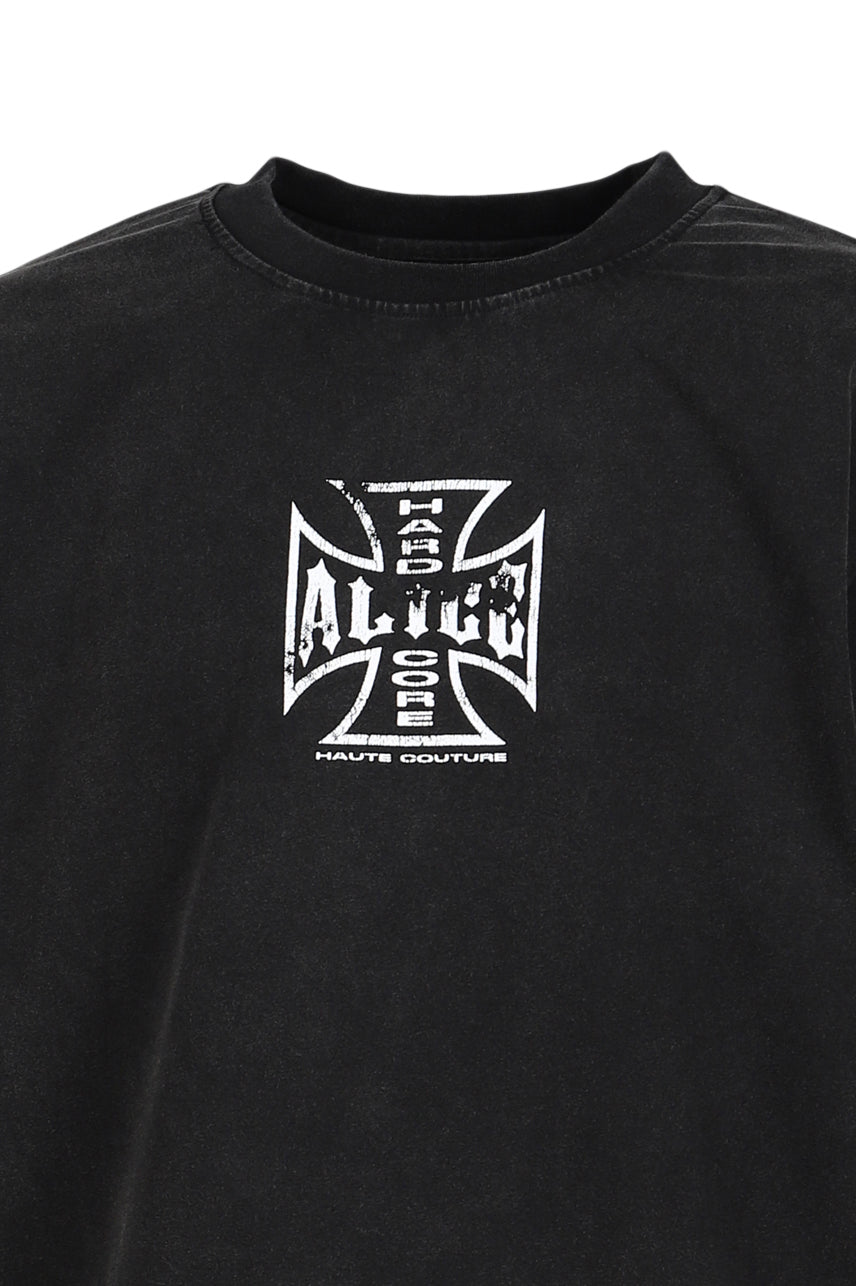ALICE HOLLYWOOD アリス・ハリウッド 【本物保証】 Tシャツ ストリート系 メンズ MOTO COUTURE LAYERED LS T-SHIRT (EXCLUSIVE) / BLK