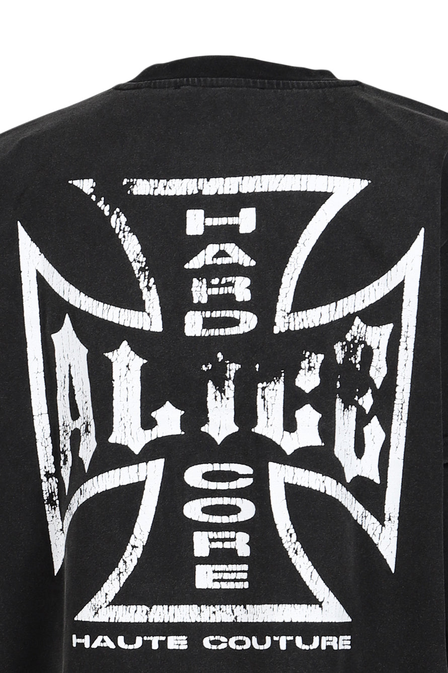 ALICE HOLLYWOOD アリス・ハリウッド 【本物保証】 Tシャツ ストリート系 メンズ MOTO COUTURE LAYERED LS T-SHIRT (EXCLUSIVE) / BLK