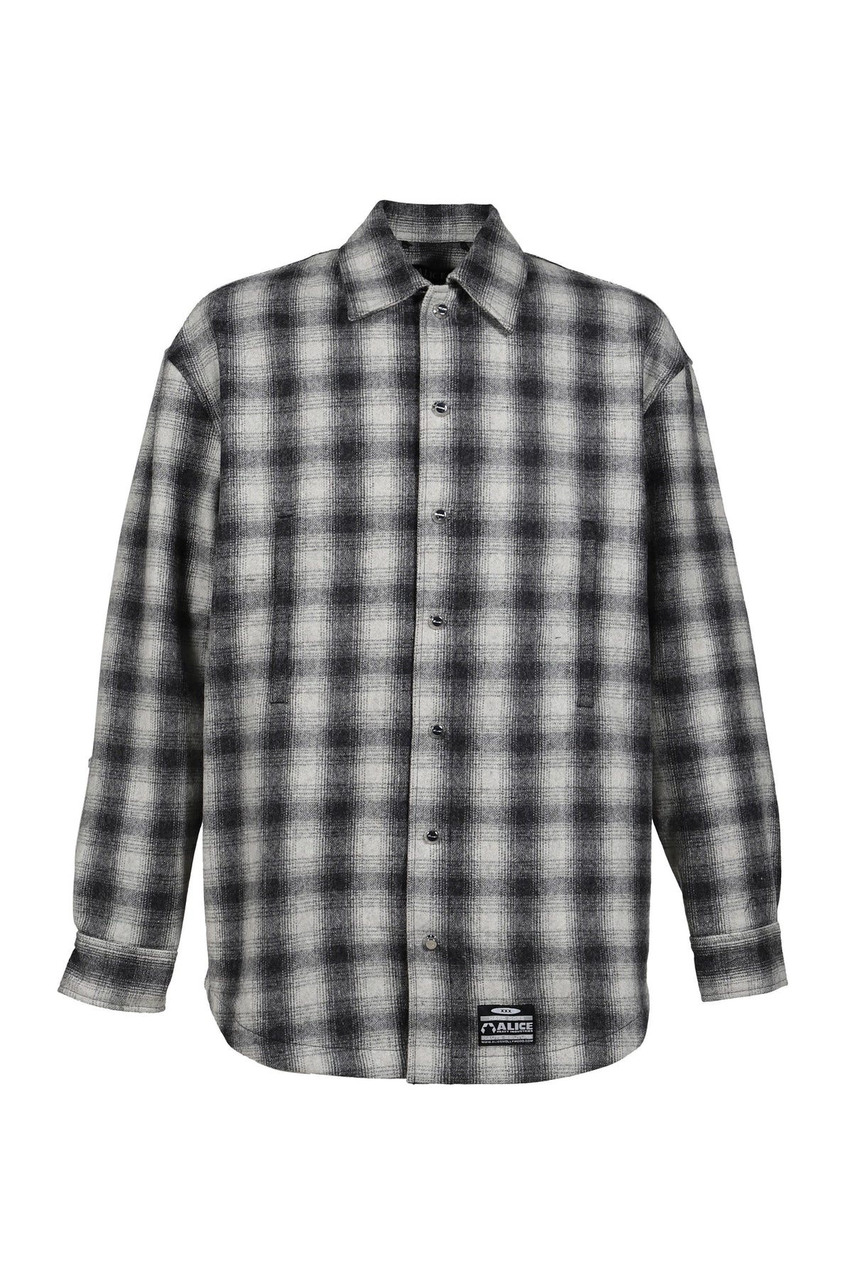 ALICE HOLLYWOOD アリス・ハリウッド【本物保証】 パーカー, ストリート系 メンズ OVERSIZE HOODED FLANNEL SHIRT / O.WHT