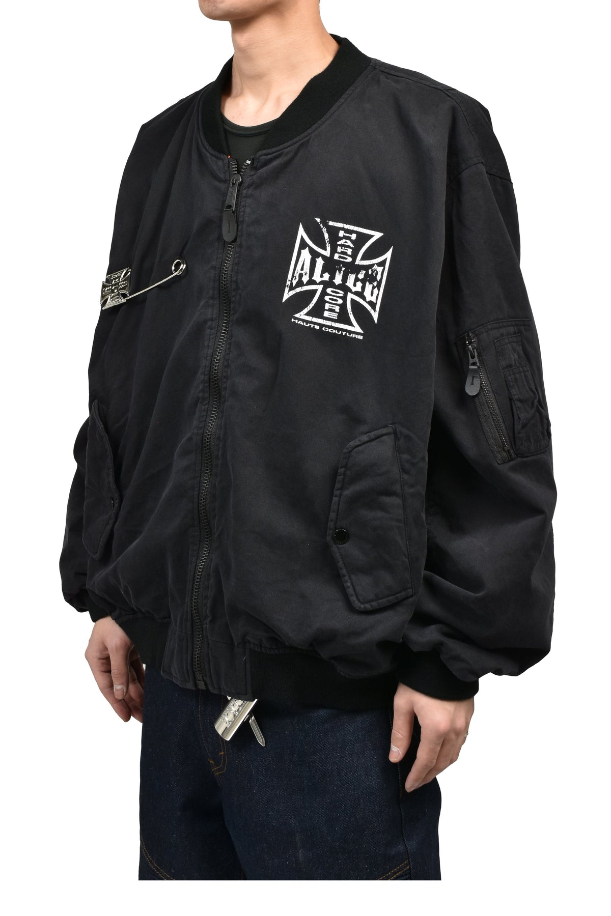 ALICE HOLLYWOOD アリス・ハリウッド 【本物保証】アウター、に ストリート系 メンズ  x FMCD MOTO COUTURE MA-1 BOMBER JACKET (EXCLUCIVE) / BLK