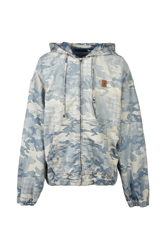 AMIRI アミリ 【本物保証】 パーカー ストリート系 メンズ CAMO JACQ DNM ZIP HOODIE JKT / CAMO IND