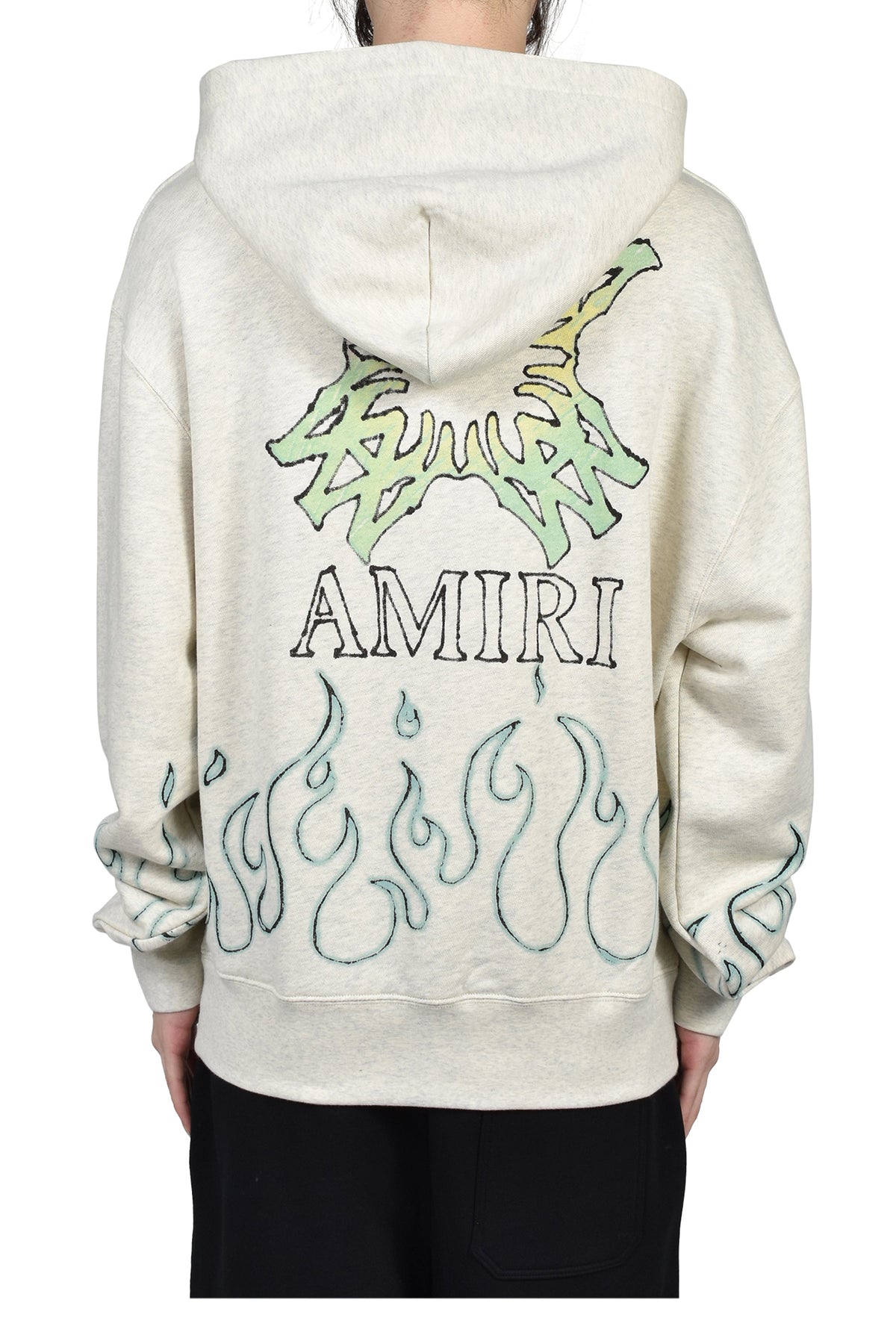 AMIRI アミリ 【本物保証】 パーカー ストリート系 メンズ MA QUAD FLAMES OS HOODIE / IVO
