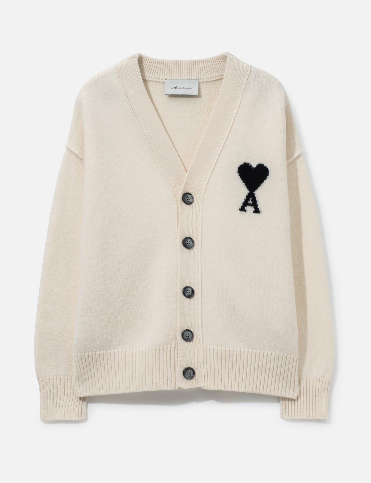 Ami アミ パリス 【本物保証】 カーディガン ストリート系 ユニセックス Wool Cardigan With Ami De Coeur
