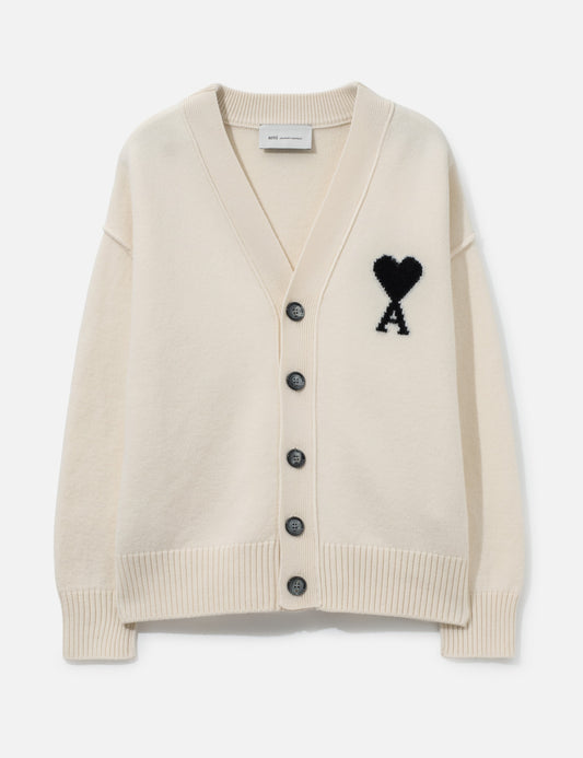 Ami アミ パリス 【本物保証】 カーディガン ストリート系 ユニセックス Wool Cardigan With Ami De Coeur