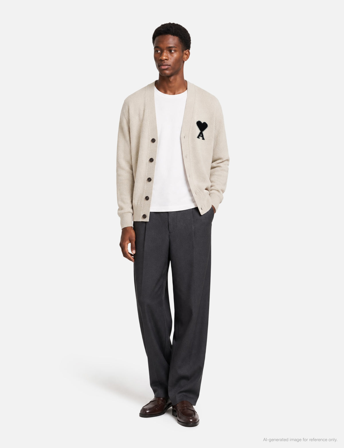 Ami アミ パリス 【本物保証】 カーディガン ストリート系 ユニセックス Wool Cardigan With Ami De Coeur